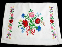 Pillow cover embroidered with Kalocsa pattern, decorative pillow 51 x 38 cm