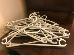12 plastic hangers. They were not used at all. The price is per piece.