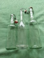 Bottles with buckles, 3 different ones together