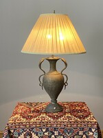 2 Antique bronze table bedside lamps with a Persian pattern decorated with snakes