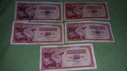 Old Yugoslavia 100 dinar paper money 1 x 1978 - 1 x 1981 - 2 x 1986 - 5 in one according to the pictures 3