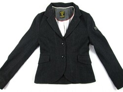 EREDETI SUPERDRY (XS / S) SPORTOS ELEGÁNS SÖTÉTSZÜRKE NŐI SZÖVETKABÁT