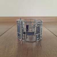 Craftsman modern silver plated bracelet