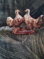 Painted-glazed ceramic figure birds