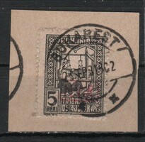 German occupation 0137 (Romania) mi war tax stamp 5 on cutout 7.00 euros