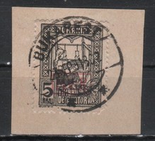 German occupation 0134 (Romania) mi war tax stamp 5 on cutout 7.00 euros