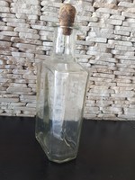 Antik  19 cm magas italos üveg, gyógyszeres 0.5 l es