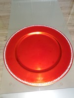 Red festive tray with crystals