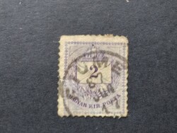 1881 Színes számú krajcáros 2 kr. B 11 1/2 Fiume, törés, beszakadás G3