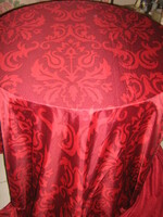 Beautiful vintage baroque leaf pattern double burgundy curtains