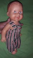 Antique approx. 1940 full rubber boy toy doll figure with original clothes, rare, flawless according to the pictures