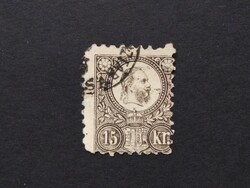 1871 Réznyomat, 15 kr.  foghiány, elfogazva G3