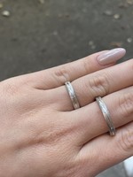 Ezüst eljegyzési gyűrű pár
