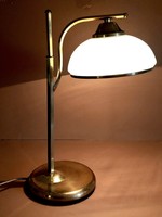 Olasz design réz asztali lámpa Muránói búrával. ALKUDHATÓ