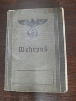 Német,Germany II.VH Wehrpass Náci Katonai Igazolvány,Könyv.1939.