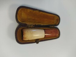 Antique amber cigarette butt in original box