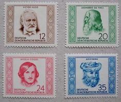 1952. Ndk - famous people series mi 311-314 postmark (cat. no.: 18 Eur)