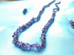 Amethyst necklace and earring set