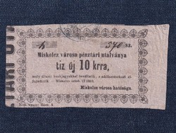 Cash voucher of the city of Miskolc, Hungary 10 krajcár 1860 (id79675)
