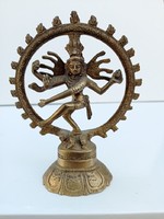 Siva Hindu Istenséget ábrázoló réz szobor