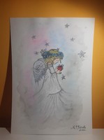 Kicsi angyal ~ Akvarell festmény