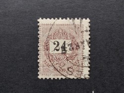 1898 Black number 24 kr. E 12:11 3/4 (Buda) Pest g3
