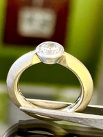 Art-deco Stílusú, tömör ezüst gyűrű