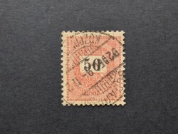 1889 Black number 50 kr. E 12:11 3/4 Budapest g3