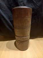 Antique large wooden mortar