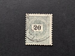1889 Black numbered 20 kr. E 12 : 11 3/4 g3