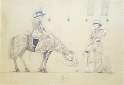 Nagy Gábor - 38 x 55 cm vegyes technika,,papír