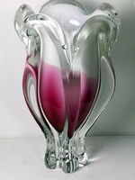 Glass vase by Czech bohemian artist Josef Hospodka, 1960's - 5389