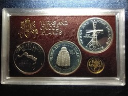 Turks- és Caicos-szigetek 1976 ezüst és arany korona érme szett  (id79623)