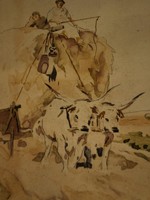 Olvashatatlan jelzés (20. sz első fele) : Szénásszekér
