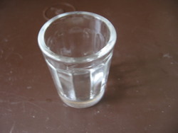 Retro szovjet, orosz fazettás  pálinkás üveg pohár
