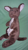 Retro cute quality plush pouch kangaroo plush figure with glass eyes 32 cm according to the pictures
