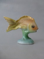 Hollóházi porcelán sárga hal