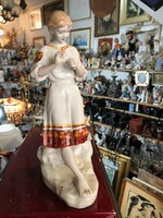Szovjet-Ukrán / Polonne porcelán szobor, 30 cm-es magasságú.