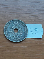 Belgium belgique 25 centimes 1929 king albert i, copper nickel 49.