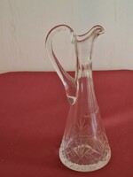 Old engraved glass decanter