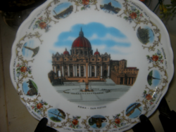 Dísz tányér Róma Szent Péter tér