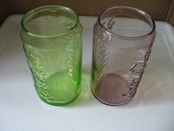 Coca Cola doboz forma pohár zöld és lila
