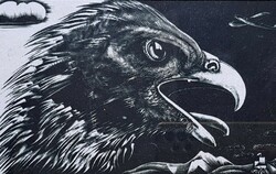 Molnár c. Pál: the two eagles - woodcut