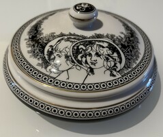 Hollóházi porcelán Jurcsák László bonbonier