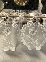 Small curtain, stained glass curtain, machine lace curtain in ecru color
