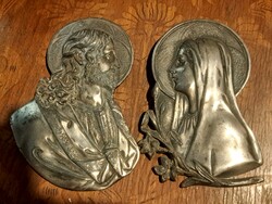 Art Nouveau wall holy image in a pair