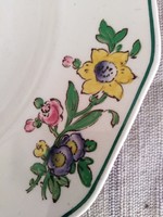 Angol fajansz tányér - antik jelleggel / kézi festett