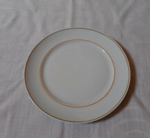 Alföldi Porcelán, aranyszegélyes fehér tányér 2. (aranyszélű kistányér, süteményes)