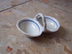 2 pcs zsolnay in a small bowl and a salt-wine holder
