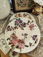 Fischer-Budapest XIX.századi kézzel festett  majolika mélytányér,porcelán tányér,antik tányér